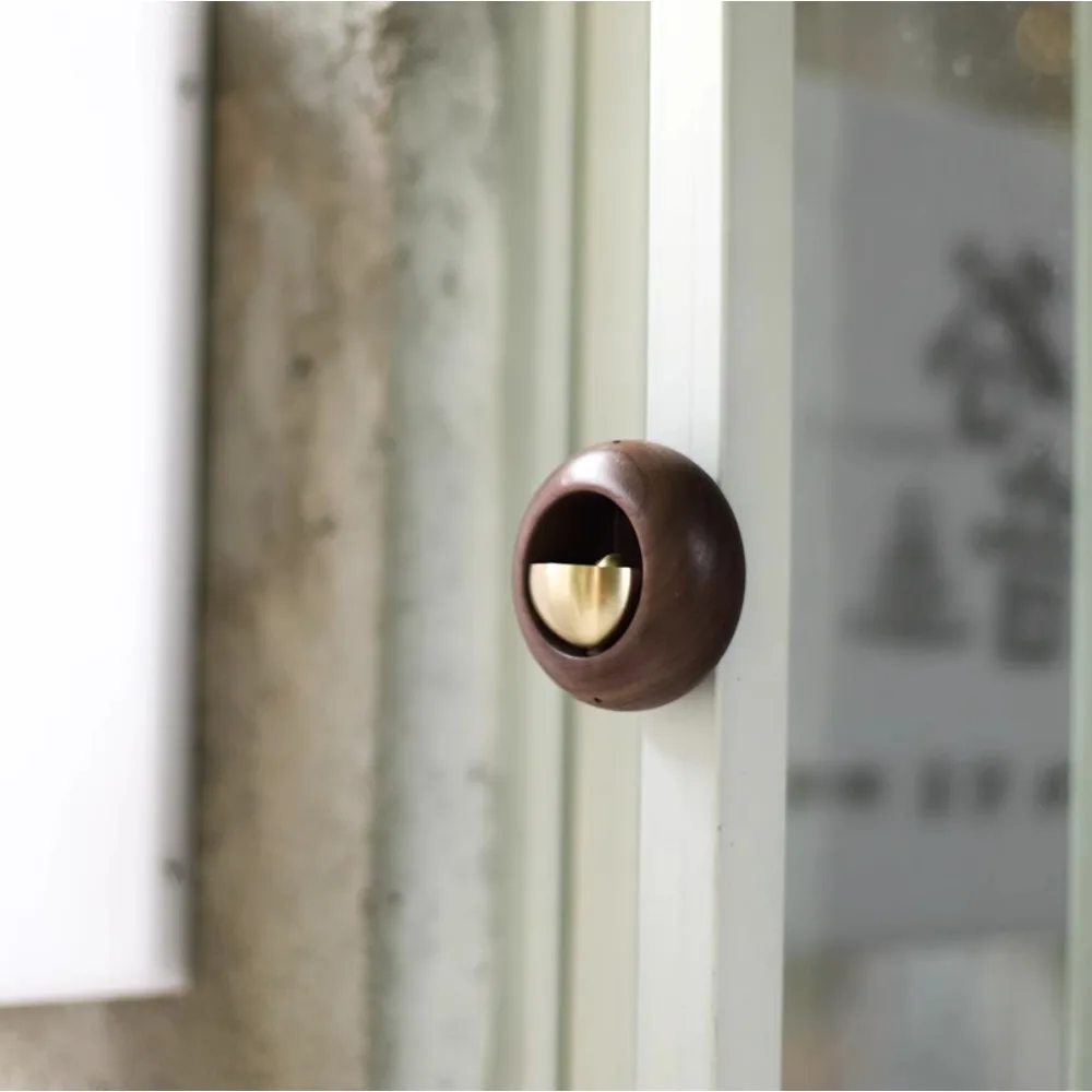 【 Small round egg doorbell 】 Realistic wooden home decoration, wind chime gift decoration, door decoration, bell