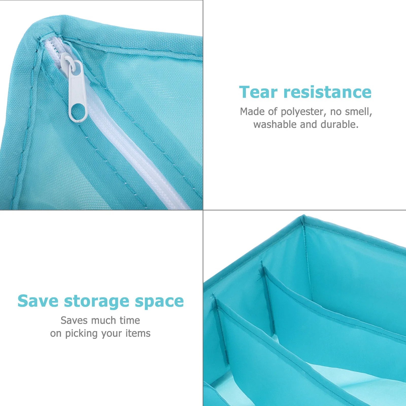 

Underwear ganizer Box Lingerie Storage Closet Bra Cabinet Divider 6 Slots Polyester Fabric Dust Moisture Resistant Collapsible