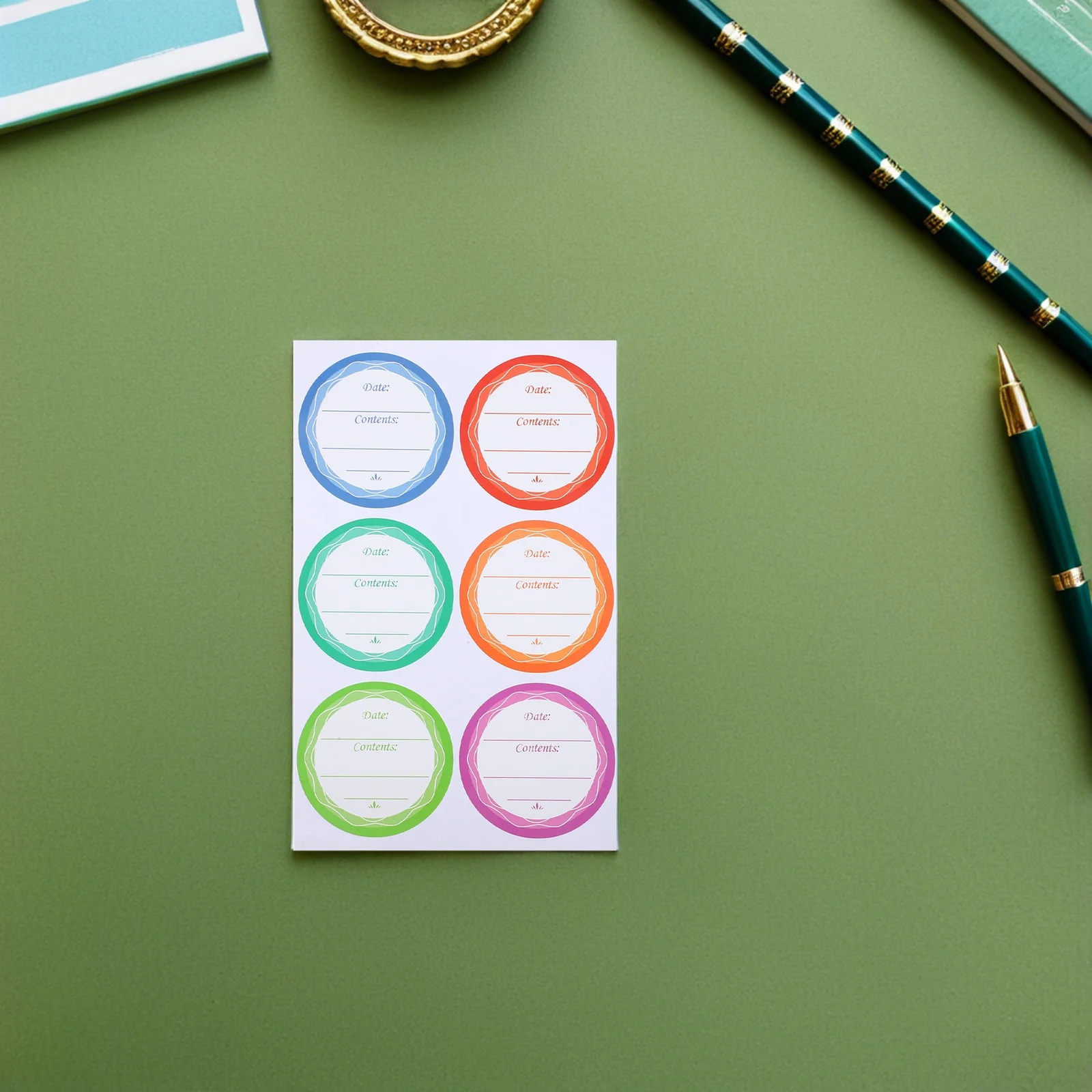 

180Pcs Multicolor Waterproof Self-Adhesive Date Labels Removable Stickers 4cm for Mason Jars Glass Pantry Containers Food