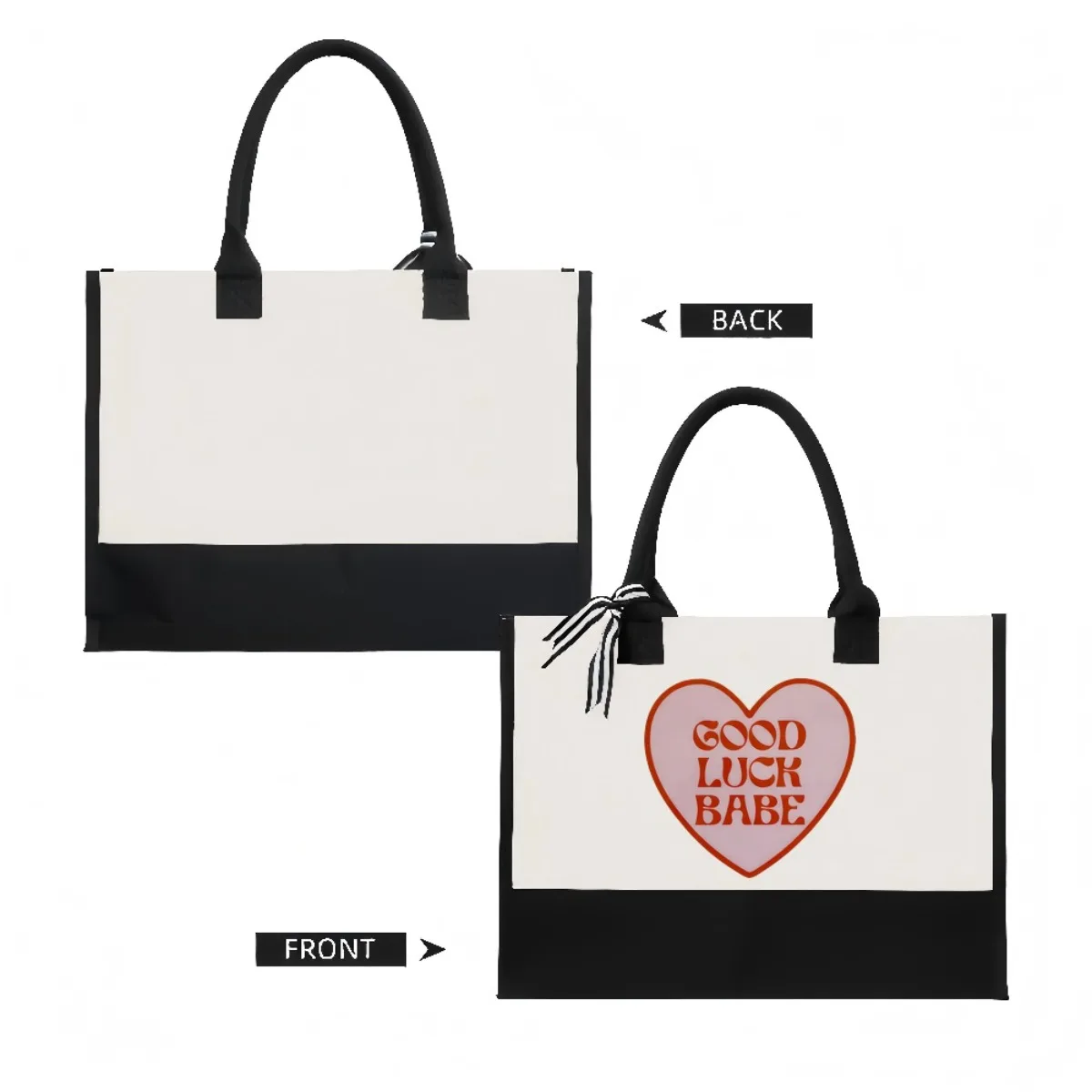 حسن الحظ الطفل 2026 جديد وصول موضة عملية واسعة حقيبة حمل قابلة لإعادة الاستخدام نمط طباعة 2 لهجة الثقيلة حقيبة كتف كبيرة