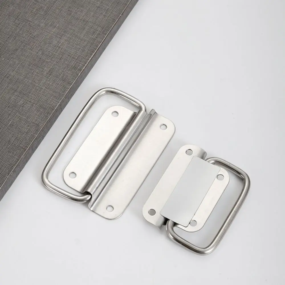 Folding Handle Stainless Steel Industrial Equipment Case Pull Hardware For Heavy Duty Tool Box Cabinet Flush Grip view 3