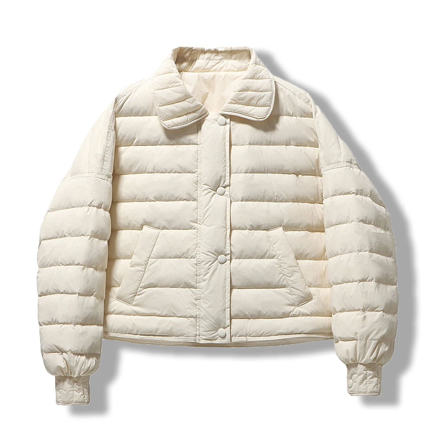 

2025 зимняя универсальная легкая куртка-пуховик женская ультралегкая теплая парка 90 белое пальто на утином пуху