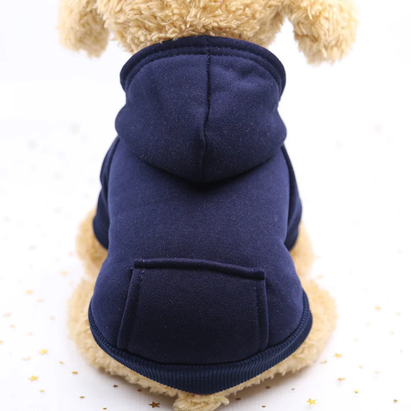 Dog Hoodie,Dog Sweatshirt Puppy Clothes Autumn And Winter Warm Fleece Sweater With Pocket Two Feet Sports Style Pet Sweaters