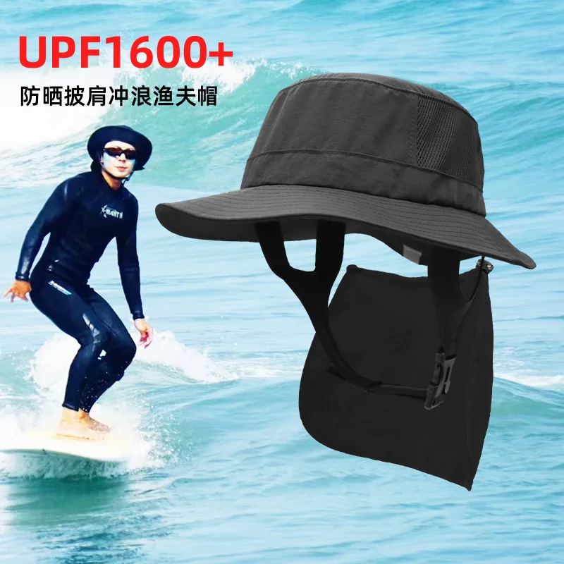 Surf Indo Surfing Backet Hat With Chin Strap Kitesurf Cap Fisherman Water Sport Sun Men Women Unisex Protect Ears - Image 6