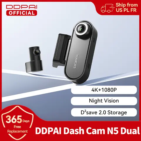 DDPAI Dash Cam N5 Dual Front and Rear 4K Ultra HD Resolution Dash Camera NightVIS ADAS GPS Auto record
