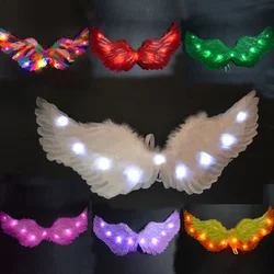 Princess Women Kids LED Glow Light Angel Feather Wing Fairy Girls Props Party Costume Wedding Decoration Christmas Halloween
