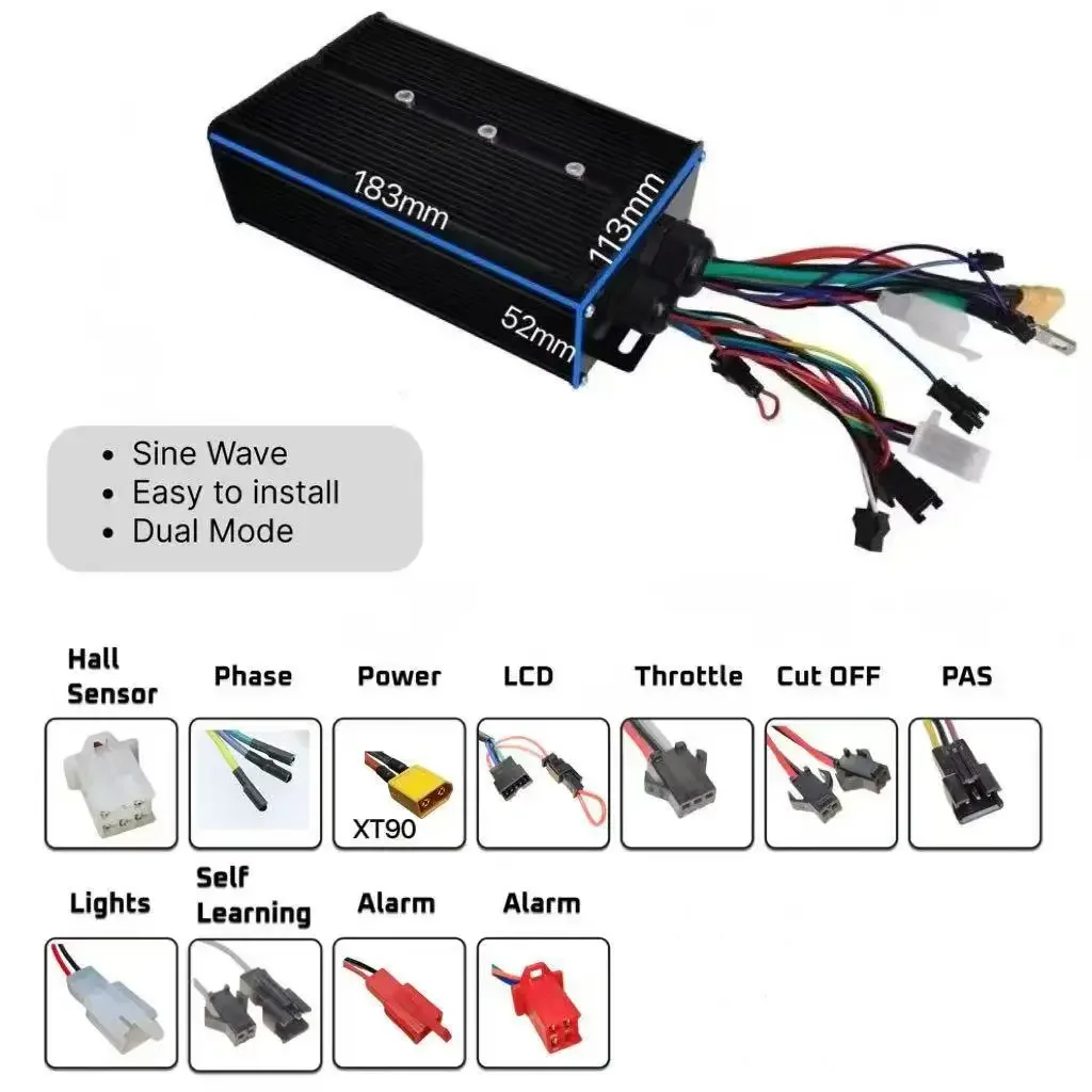 Kit de conversión de bicicleta eléctrica de gran potencia, 72V, 3000W, con batería de litio para bicicleta, transporte marítimo toma mucho tiempo.