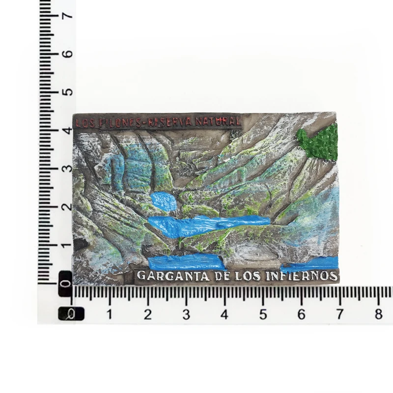 Resin 3D fridge magnet - Colombian natural scenic spot 'Garganta de los Infiernos