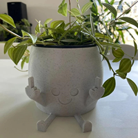 Cute Middle Finger Happy Planter Kawaii Succulent Planter Pot Flower Green Plants Pot Household Office Table Mini Decorate Groot
