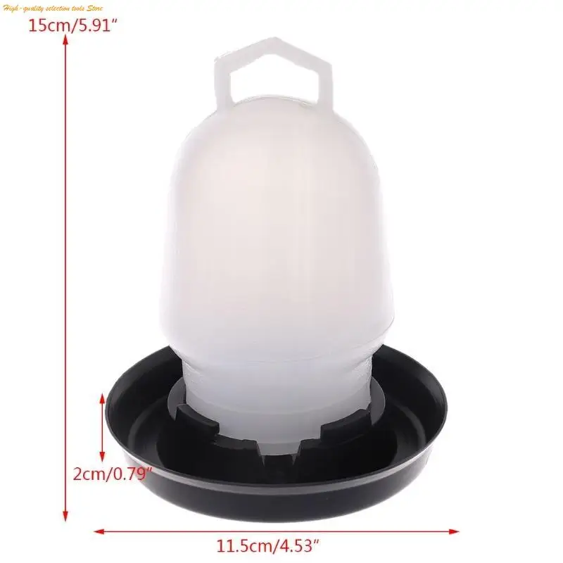 203f Chick Feeder Waterer แขวนภาชนะพลาสติกสัตว์ปีกสำหรับสัตว์ปีกในครัวเรือน