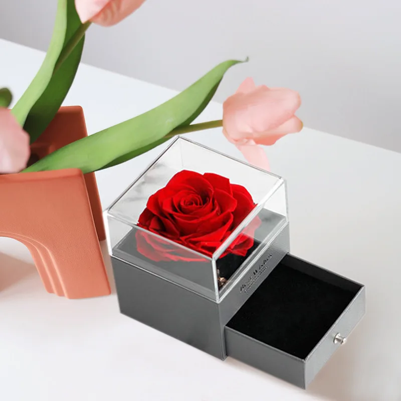 Custom Color Photo Projection Necklace With Luxury Rose Gift Box Stainless Steel Chain Anniversary Birthday Gift Romantic Party - Image 2