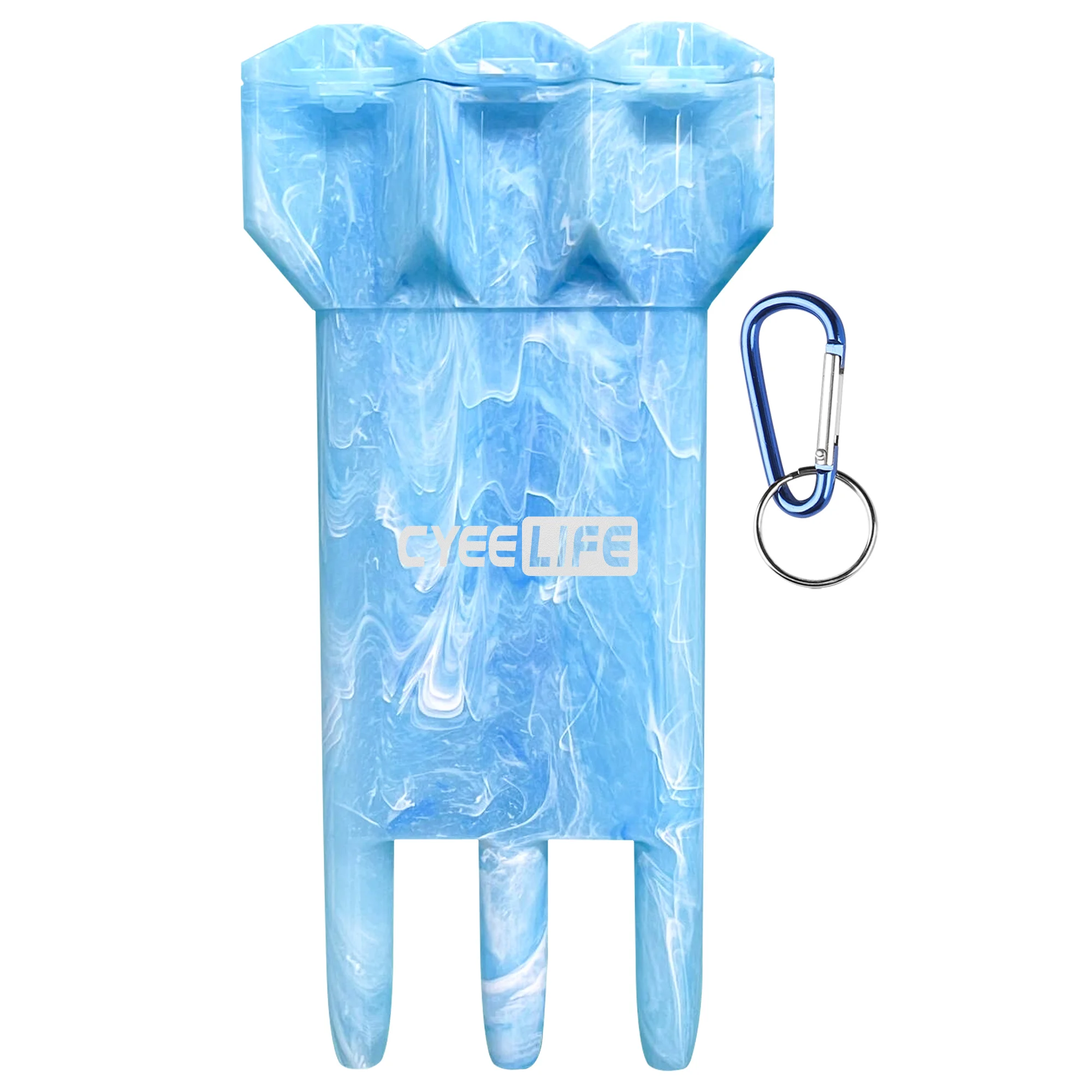 

CyeeLife-Plastic Dart Box, Tool, Professional Game Accessories, Big Size，Marble Blue
