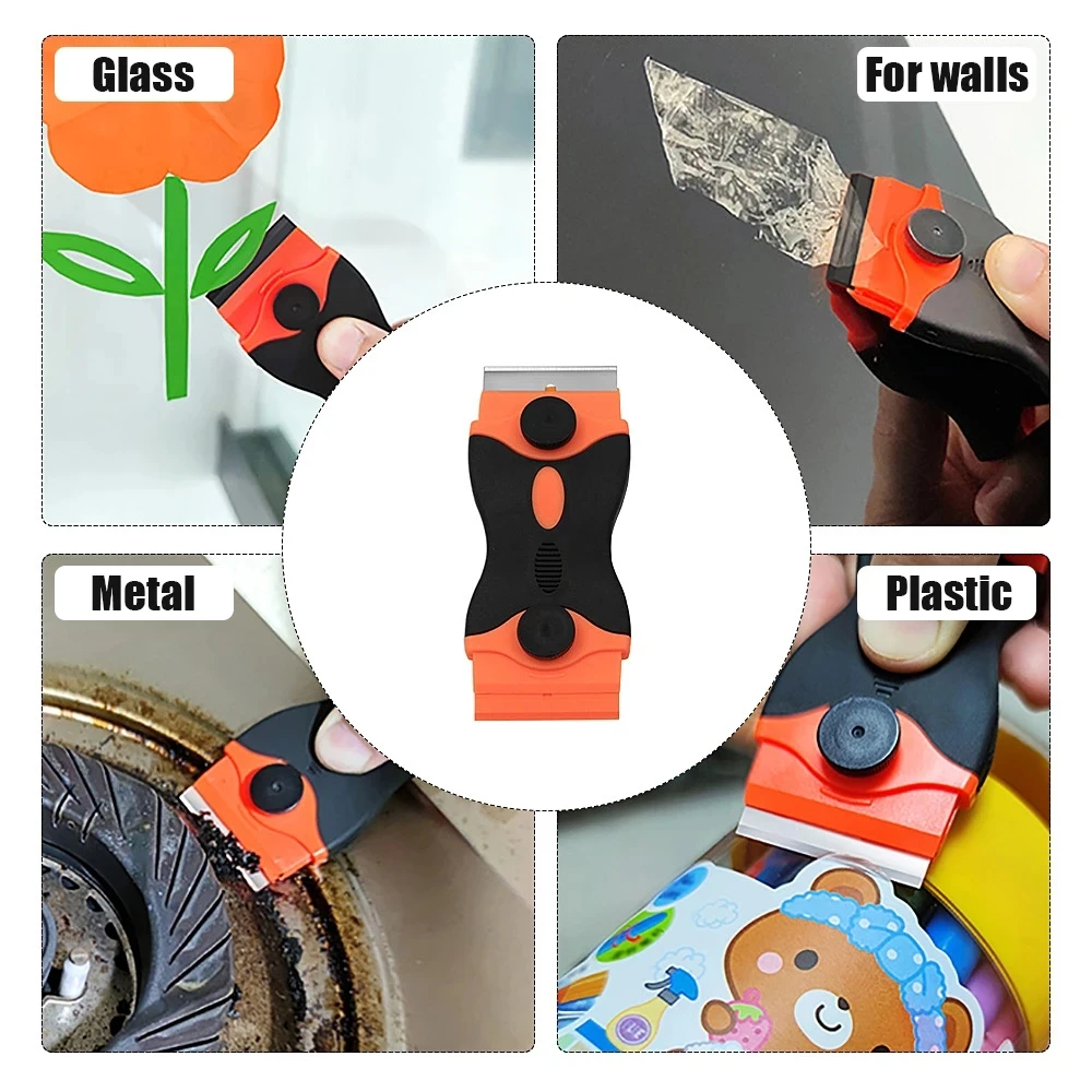 Portable Cleaning Scraper for Car Window Vinyl Film Sticker Clean Squeeg Household Kitchen Glass Ceramic Dust Dirty Remover Tool