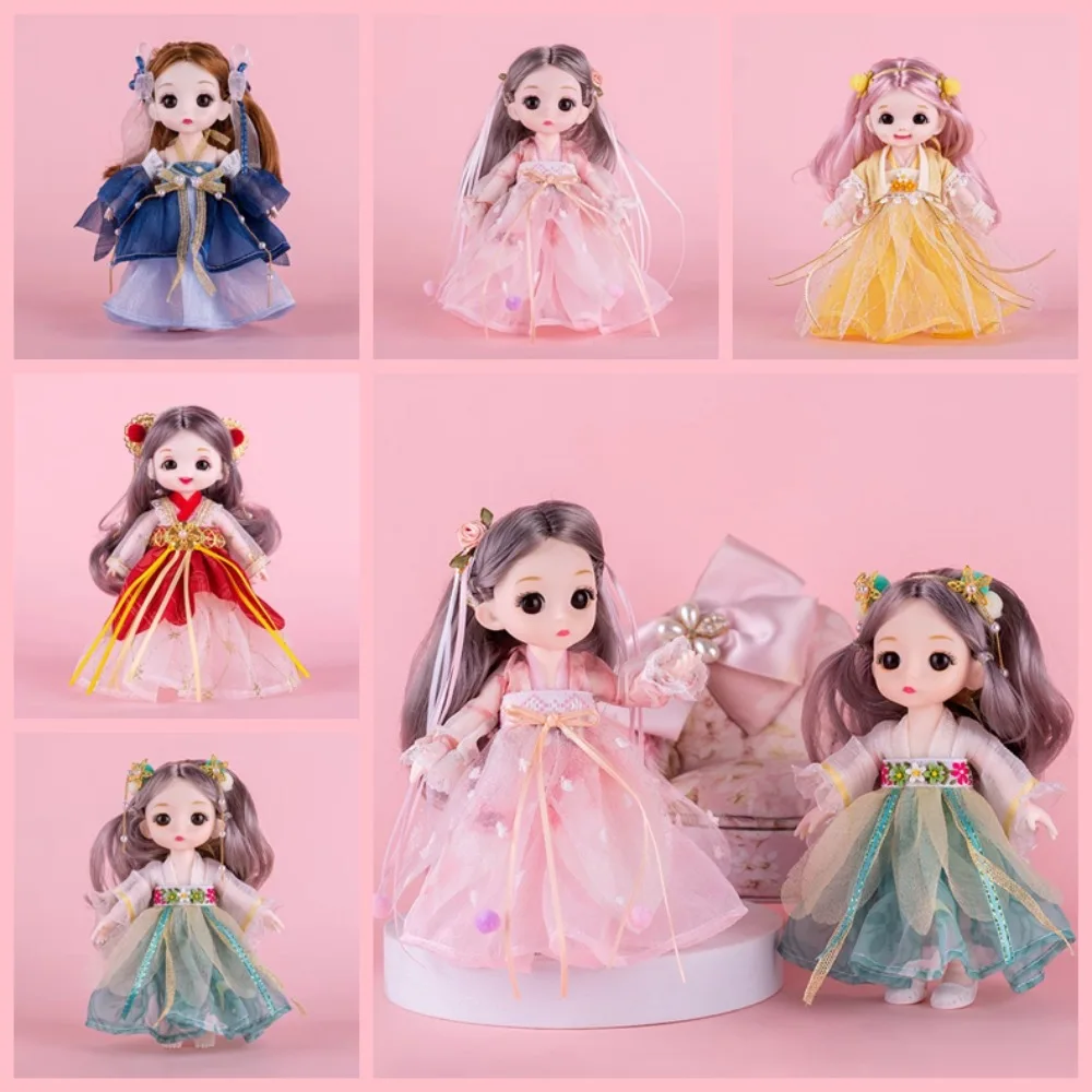 Multiple Colors Ancient Dress Bjd Doll Little Princess Hanfu Princess 17cm Ancient Girl Doll Chinese Costume 17cm