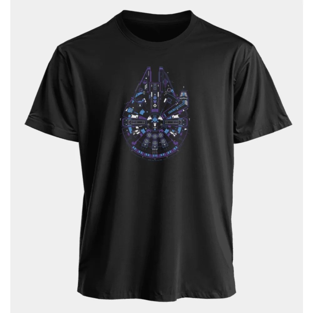 T-shirt girocollo da uomo e da donna con stampa periferica Star Wars Sport estivi americani Maniche corte larghe e comode
