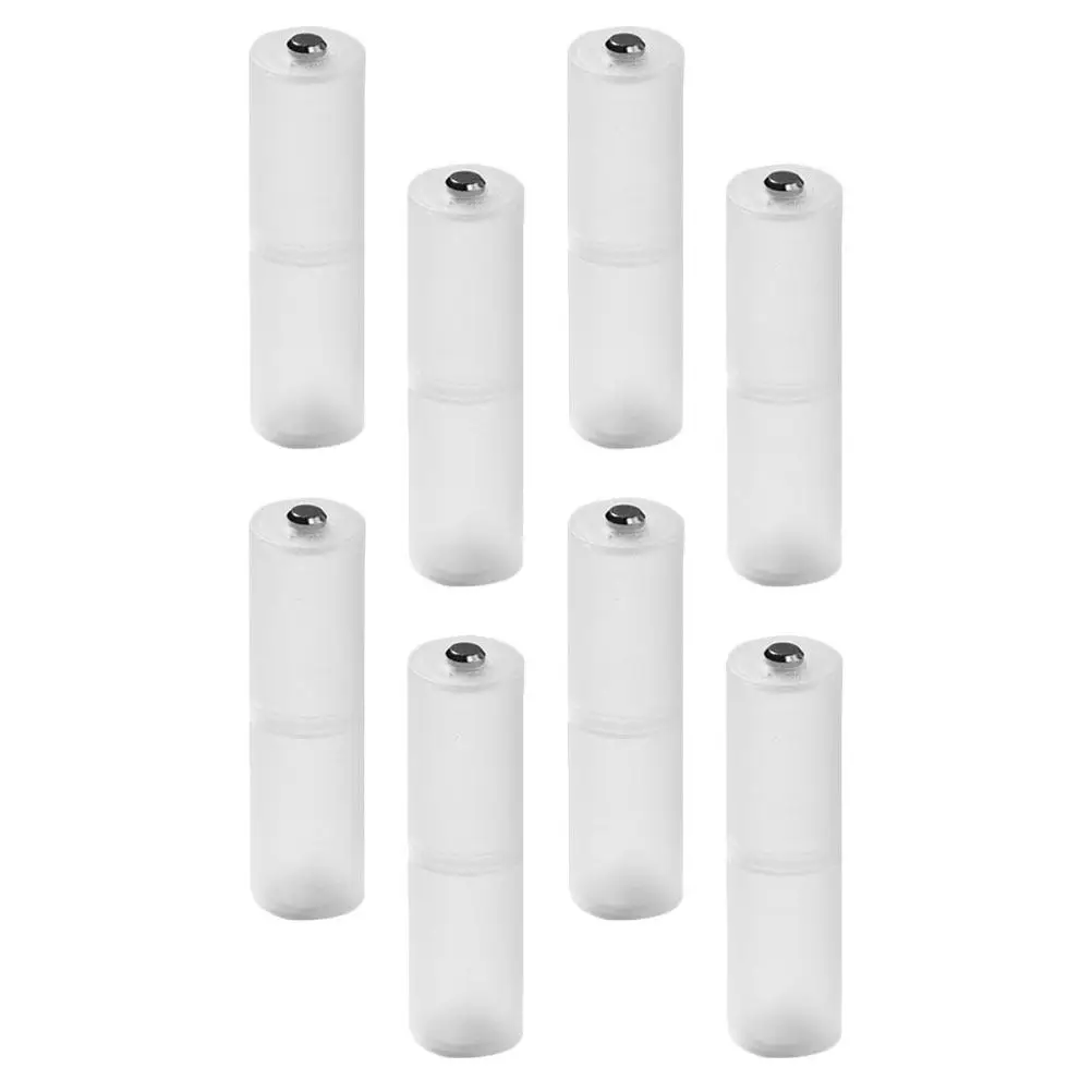 

8 шт. прочных адаптеров от AAA на AA, экологичные чехлы-держатели из полипропилена для дома, офиса, сумка для хранения и переноски