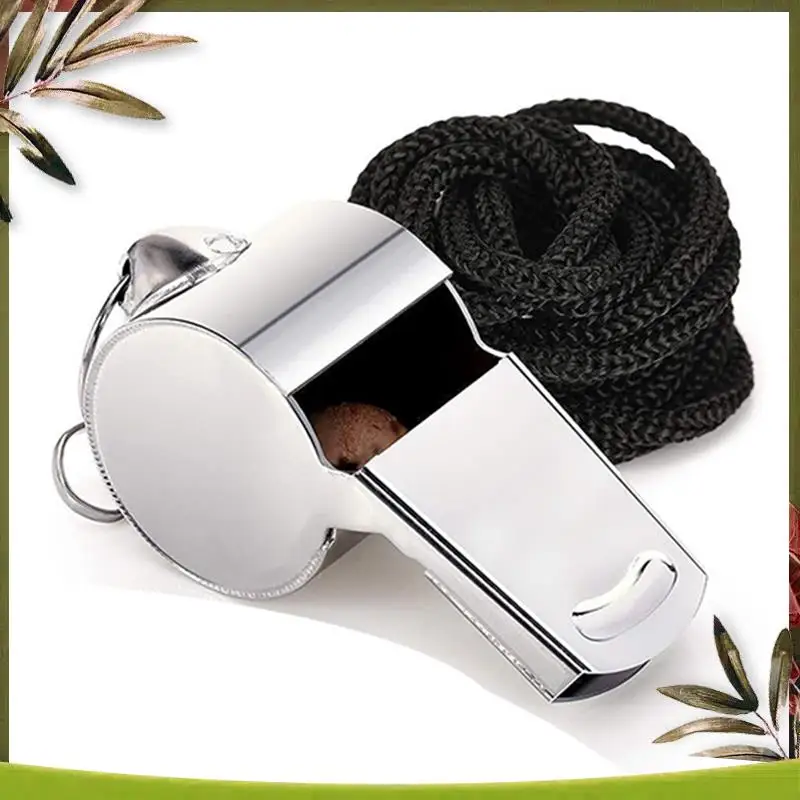 

Extra Loud Sports Outdoor Whistle With Lanyard Referee Outdoor Metal Whistle Multi-Purpose