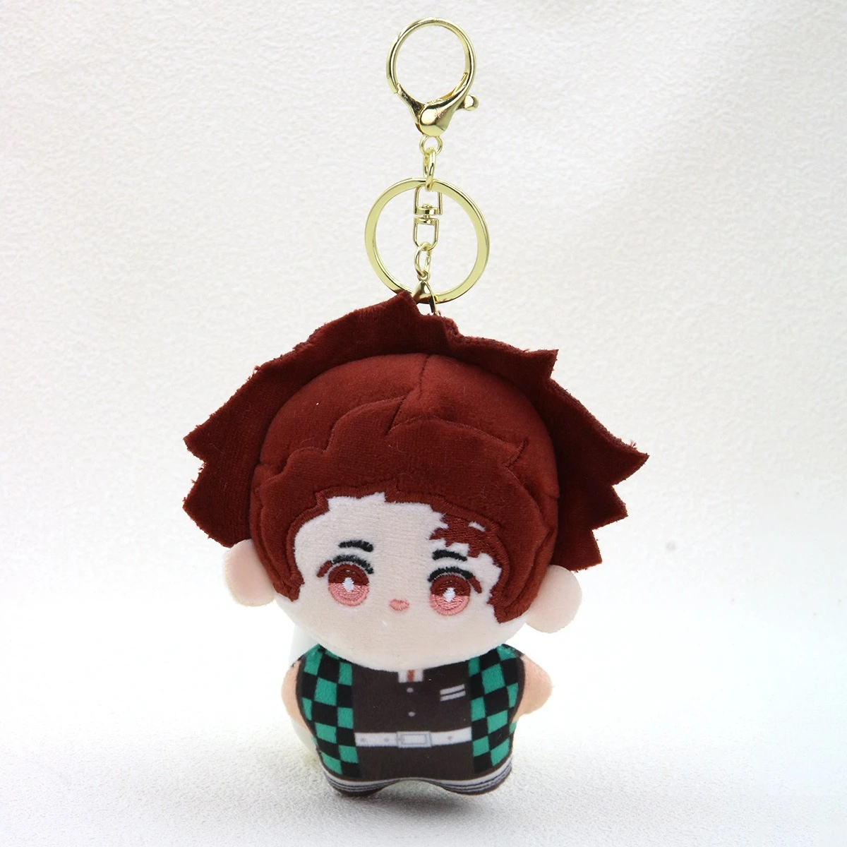 Kawaii Demon Slayer Plush Doll Keychain Cute Chibi Tanjirou Nezuko Collectible Pendant Anime Fan Gift view 5