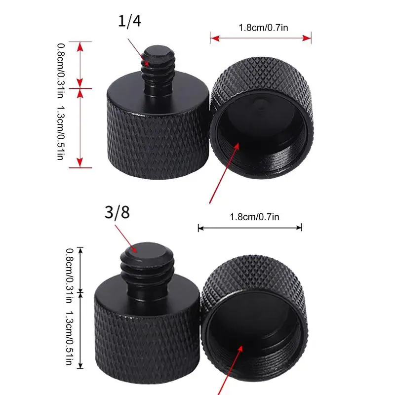 Microfone Conector Parafusos para Câmera, Adaptador Mic Stand, Rosca Fixação Parafusos para Estúdio Home Outdoor Eventos e, 8 PCs