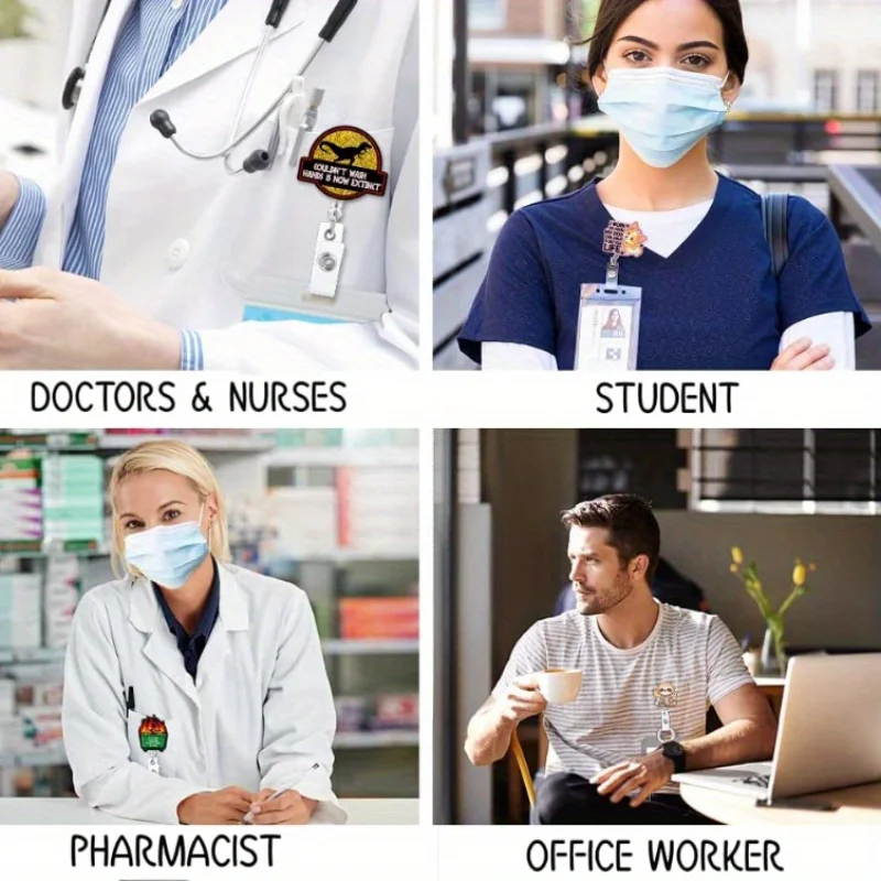 بكرة شارة "100% لدموع الممرضة الطلابية". تصميم عبوة ملحقات مضحكة، هدية لامعة فضية لطلاب الطب.