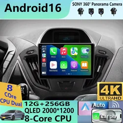 Android16 Carplay Auto WIFI+4G Car Radio For Ford Transit Custom 2013-2018 Multimedia GPS Video Player Stereo 2din Head Unit DSP