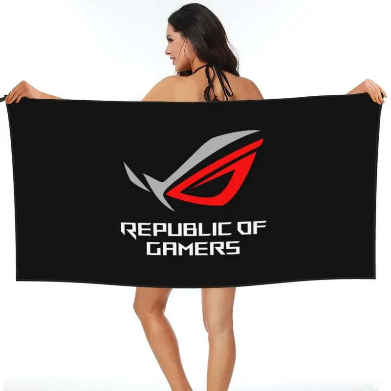 Asus Rog Republic Of Gamers The Choice Of Champions Quick dry Towel Travel Swimming Good Quality