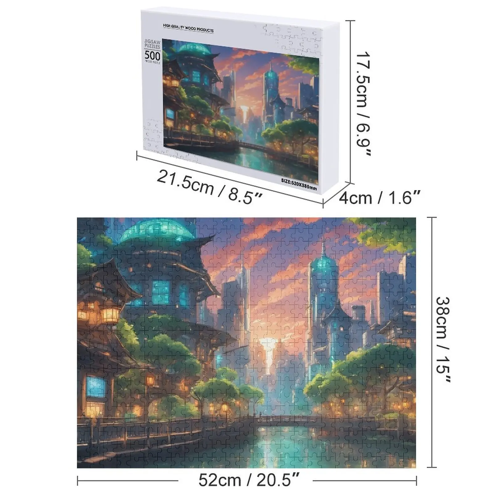 Puzzle Cityscape 2 Giocattoli personalizzati personalizzati per puzzle per bambini