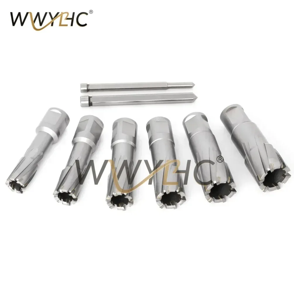 6Pcs 16-26mm *35mm TCT Annular Cutter Magnetic Hole Saw Set For Iron Stainless Steel Drilling Carbide Hollow Core Drill Bits