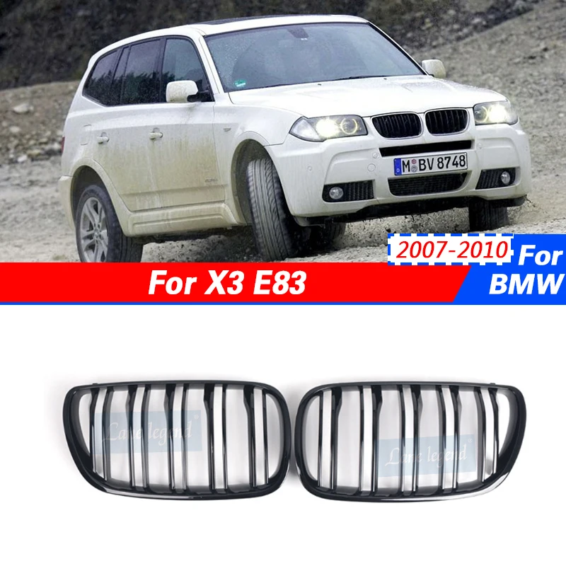 

Car Front Kidney Grille Grills For BMW X3 E83 Diesel Petrol SUV 2007-2010 Double slat Hood Grill Racing Grills