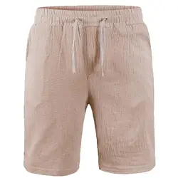 Summer Men's Solid Color Short Lightweight Gym Pants Beach Shorts Men Fitness Sport Breathable Short Sweatpants