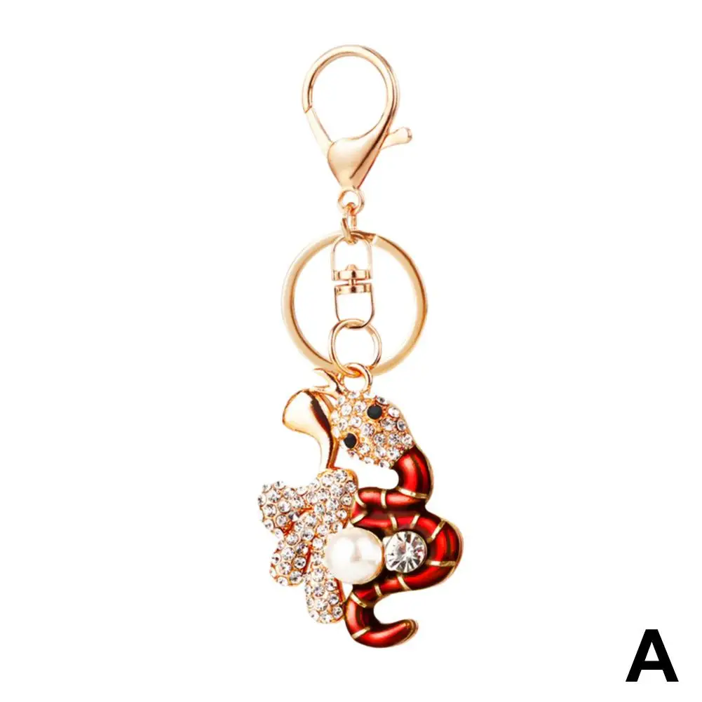 2025 Year Of Chinese Snake Lucky Pendant Keychain Creative Gift Women Bag Accessories Key Wealth Men Charm Y9J6