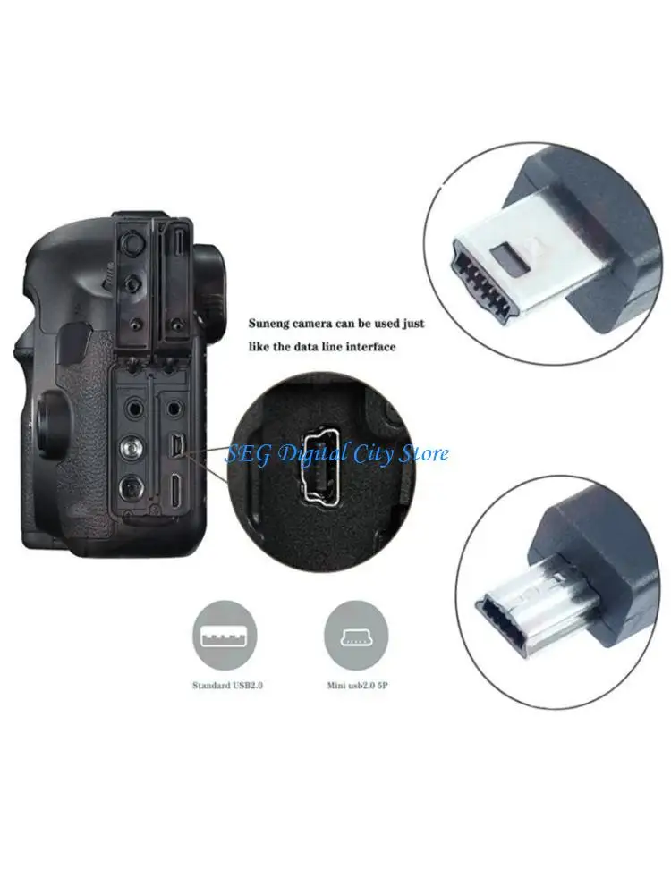 U75B Mini USB to RCA Cable for EOS Cameras Enjoy Seamless Video Playback