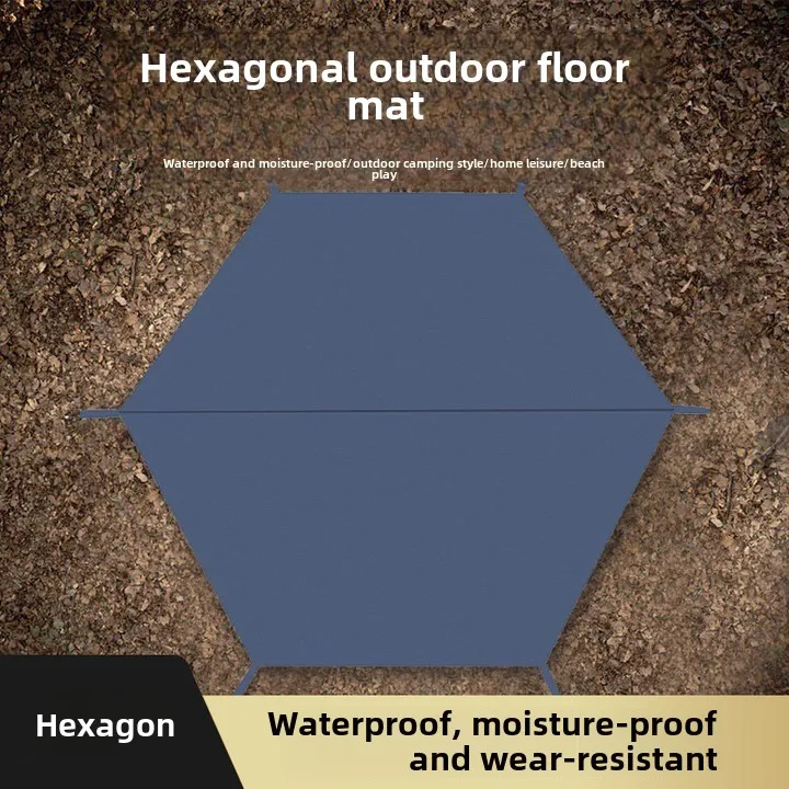 

Hexagonal Tent Floor Mat Outdoor Camping Cloth Oversized Wear-resistant Waterproof Moisture-proof Tent Special PE Floor Mat