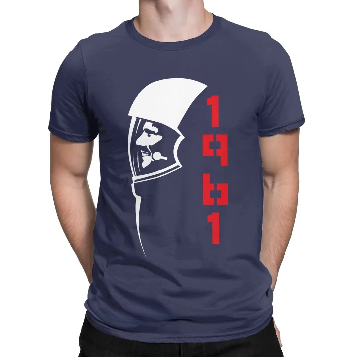 2026 New Cool Men Yuri Gagarin USSR Cosmonaut Tops T Shirts Soviet Union Astronaut Cotton Tops Harajuku Tee S