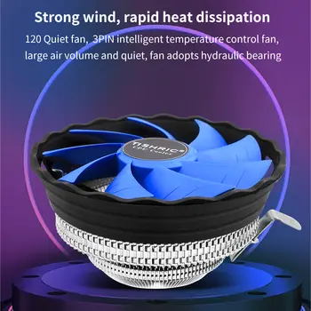 TISHRIC Chlazení CPU Ventilátor PWM 3pinový ventilátor pro počítačovou skříň Intel pro Intel LGA 1150 1151 1155 1156 775 1200 AMD AM3 AM4 Chladič 10 nejlepší prodej Ventilátor procesoru LGA 1150 - №10