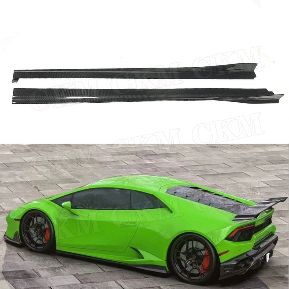 

Dry Carbon Fiber Side Skirts Body Kits Case Auto Car Accessories for Lamborghini LP580 LP610 Bumper Guard S Styls Decorations