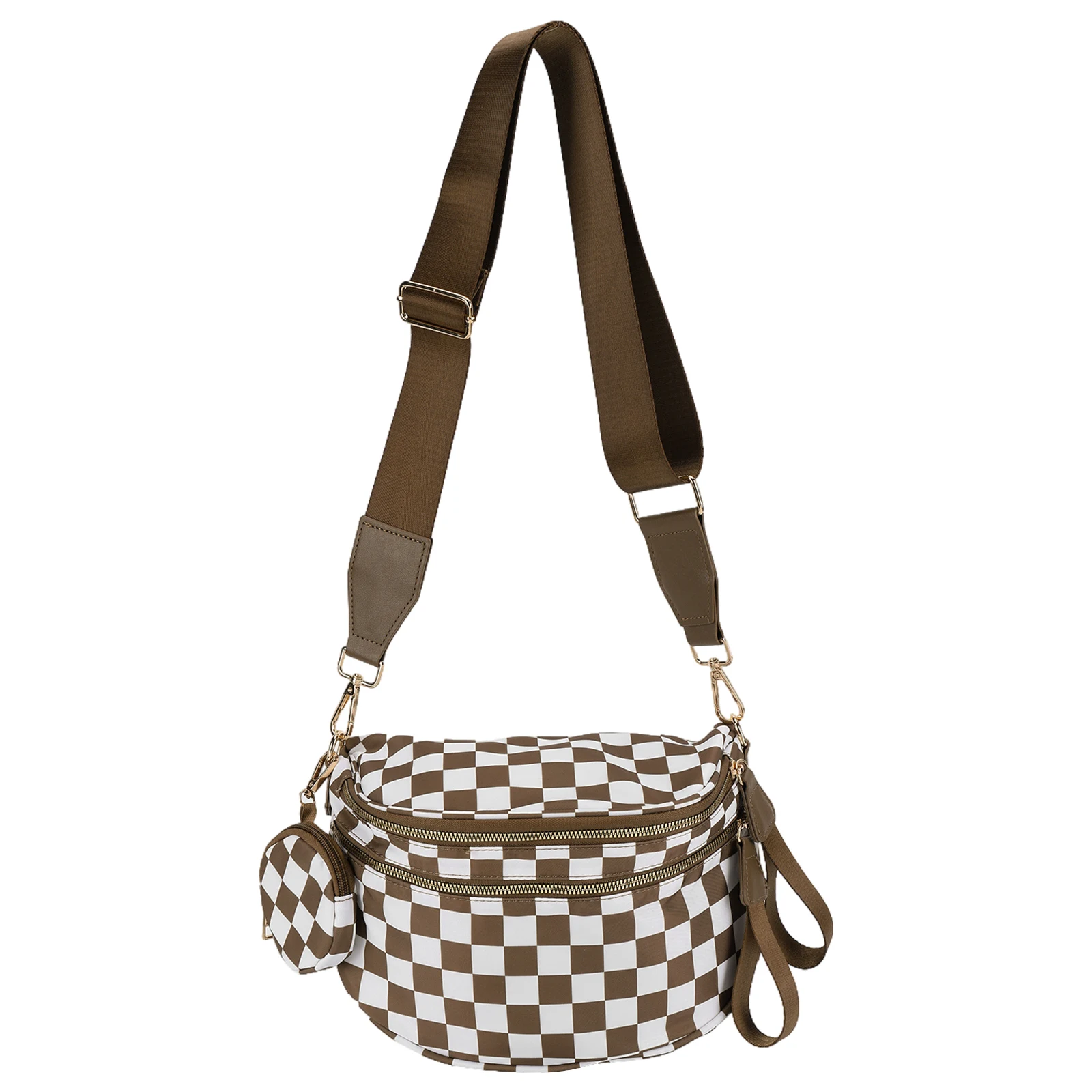 حقيبة كتف مربعة مع حزام قابل للتعديل، حقيبة فاني باك بوم للنساء، تسوق يوميًا