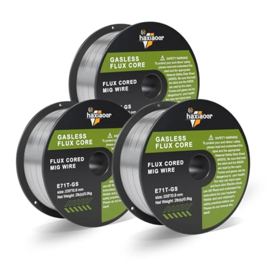 

05'' Flux Core Welding Wire LB E71T-GS Gasless MIG Welding Wire Pounds for All Position Arc Welding and Outdoor Use