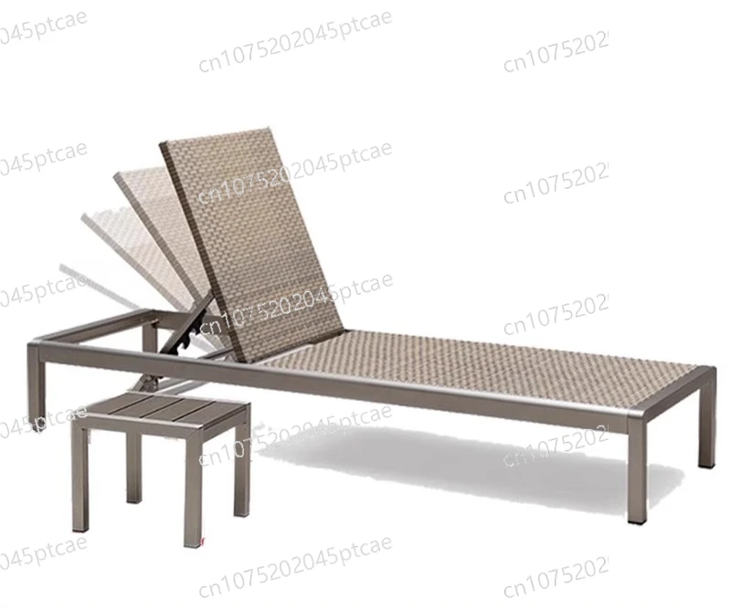 Waterproof Sunscreen Beach Pool Lounger  Outdoor Balcony Rattan Bed Courtyard Garden Outdoor