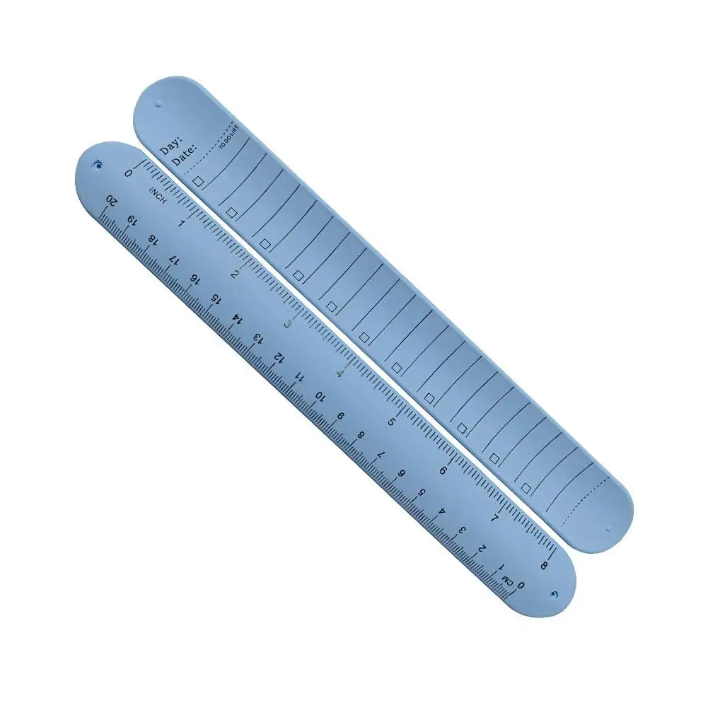 Correa de muñeca de bolsillo para escribir notas usable, correa de muñeca impermeable borrable con escala de gran tamaño para niños, Z2C2