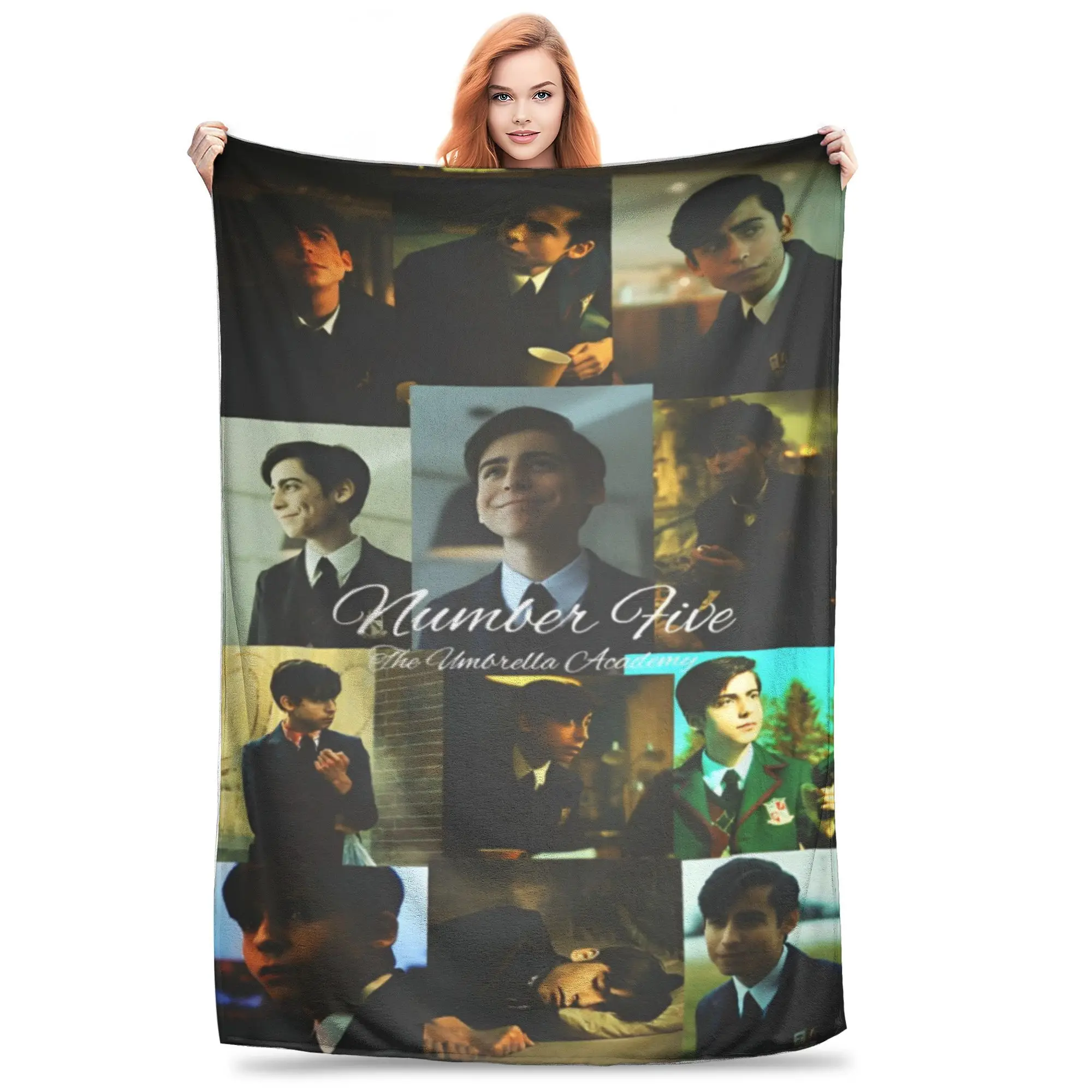 Comfortable The umbrella academy Aidan Gallagher Blanket Merch Bed Decorative  Throw Blankets Super Warm Flannel for Office