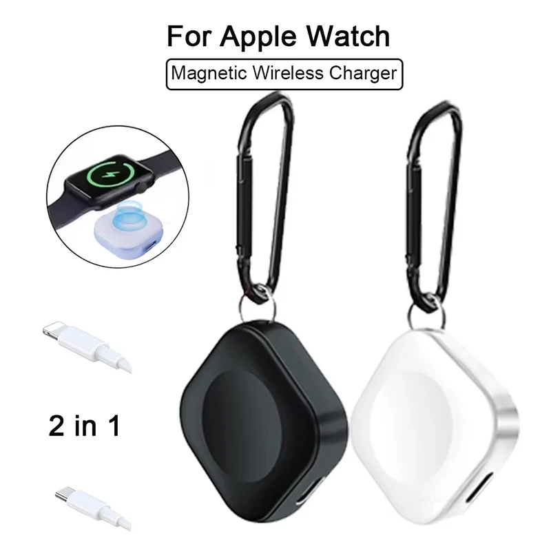 

Wireless Charger For Apple Watch Ultra 1 2 3 4 5 6 7 8 9 10 Series Type C and 8pin Dual Port Watch Charging Dock Station Stand