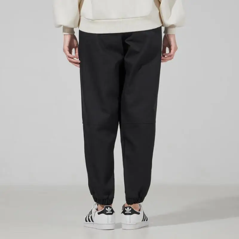 Adidas Originals мужские черные спортивные брюки эластичные манжеты с завязками на талии прочная ткань для занятий спортом повседневная модная спортивная одежда