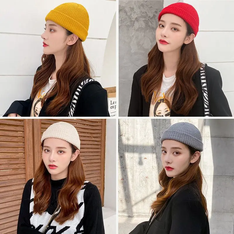 Winter Knitted Guapi Hat Men's and Women's Warm Woolen Hat Pullover Cold Hat Hip Hop Landlord Hat