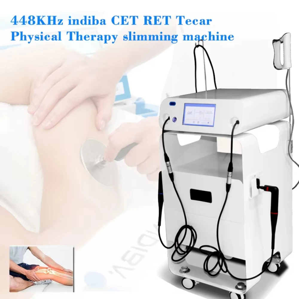 Máquina de estiramiento facial de radiofrecuencia Cet Ret de alta frecuencia 3 en 1 máquina de adelgazamiento Indiba Rf 448 Khz