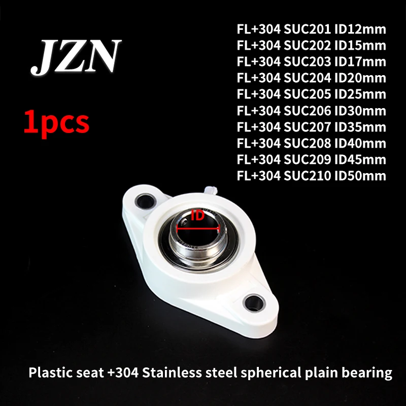 

304 stainless steel spherical plain bearings with housings SUCFL201 SUCFL202 SUCFL203 SUCFL204 SUCFL205 SUCFL206 207 208 209 210