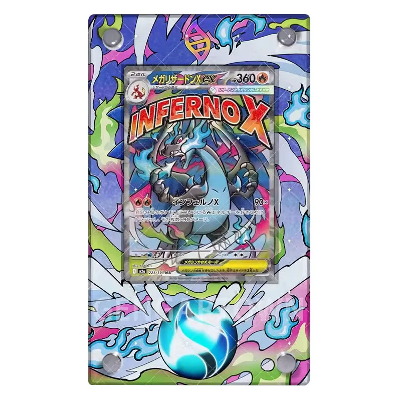 جيب الوحش Charizard Xex بطاقة عرض موقف PTCG مارني Cubone Ceruledge لعبة جمع بطاقة إطار الصورة لعبة هدية الكريسماس #5