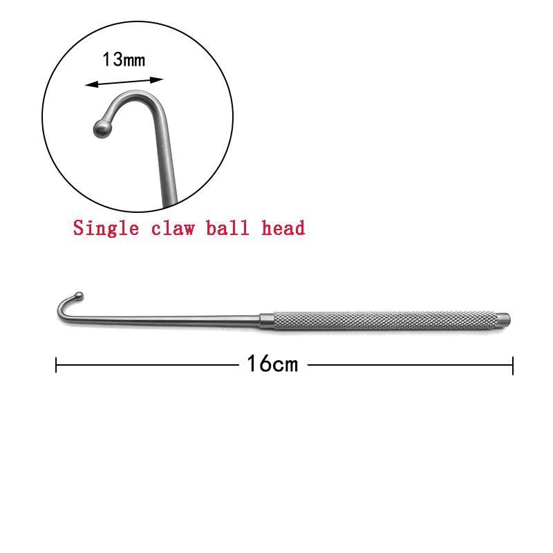 Crochet de proporplastique, beauté, type râteau, pour sac légiide et oculaire, pour double légiide et nez, instrument chirurgical complet, peau