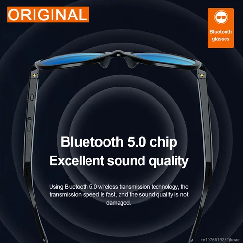 Imagen 2 del producto Original C8 gafas de sol inteligentes auriculares estéreo HiFi música Bluetooth 5,0 auriculares inalámbricos conducción HD micrófono llamada auriculares