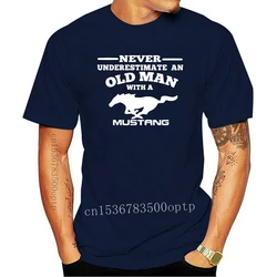 Man Clothing  Never Underestimate An Old Man With A Mustang Mens T Shirts